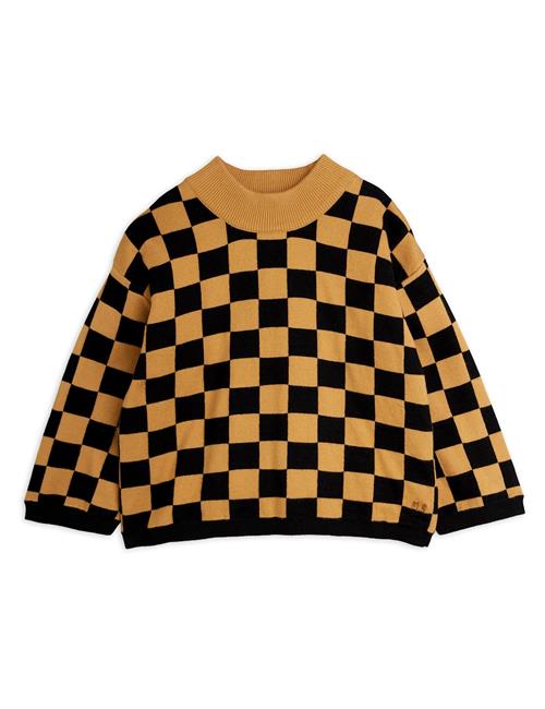 Mini Rodini Chess Check Knitted Sweater Brown Brown 116/122 cm  Brun  116/122 cm  Drenge, Piger