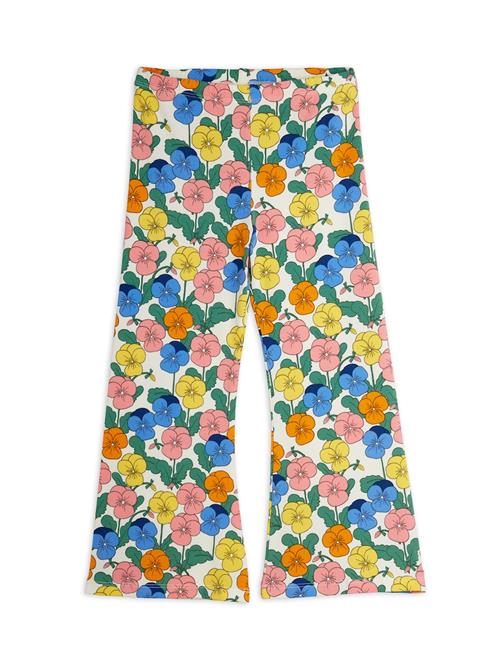 Mini Rodini Violas Aop Flared Trousers Multi Multi 104/110 cm  Blå  104/110 cm  Drenge, Piger