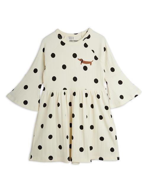 Mini Rodini Dots Aop Dog Trumpet Sleeve Dress Off-white Off-white 128/134 cm  Hvid  128/134 cm  Drenge, Piger