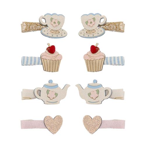 Mimi & Lula 8 Hair Clips - Afternoon Tea Afternoon Tea-One Size  Lyserød  One Size 3-8 Years Piger