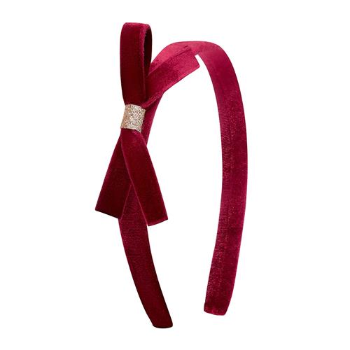 Mimi & Lula Alice Band - Burgundy Violet Bow Burgundy Violet Bow-One Size  Rød  One Size 3-8 Years Piger
