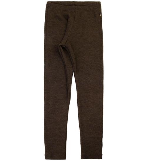 Joha Leggings - Uld - Mrk. Brun