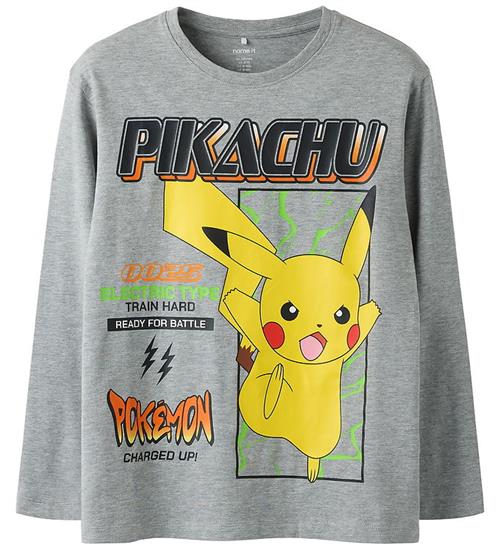 Name it Bluse - NkmSyx - Pokemon - Grey Melange