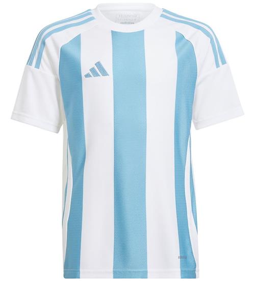adidas Performance T-shirt - Striped 24 - Team Light Blue/Hvid