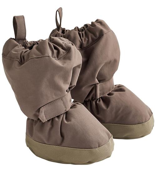 Wheat Overtrækssko m. Fleece - Plum Truffle