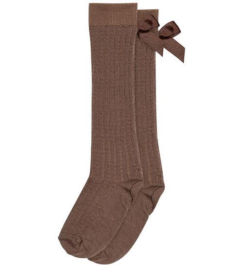 MP Knæstrømper m. Sløjfe - Uld - Vita - Brown Sienna