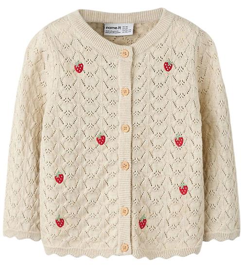 Name It Cardigan - Strik - NmfHimali - Peyote Melange/Strawberry
