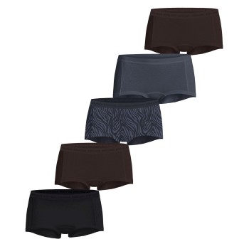 Björn Borg Trusser 5P Everyday Boxer Shorts Grå/Sort økologisk bomuld Medium Dame