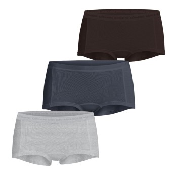 Björn Borg Trusser 3P Everyday Cotton Boxer Shorts Sort/Grå bomuld Small Dame