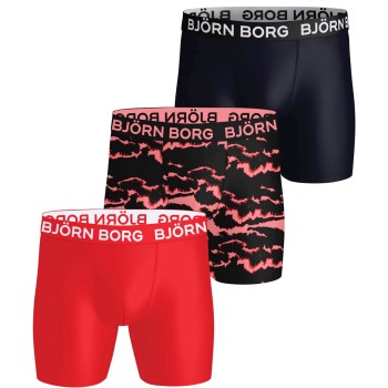 Björn Borg 3P Sports Microfiber Boxers Rød/Sort polyester Medium Herre