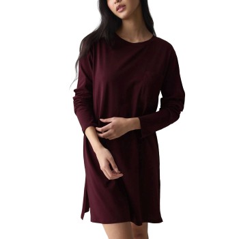 Triumph Nightdresses Good NDK LSL 08 P Mørkelilla bomuld 48 Dame