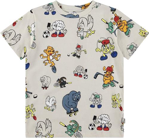 Molo Ralphie T-Shirts Short Sleeves Curious Pals Curious Pals 110 cm  Grå  110 cm  Drenge