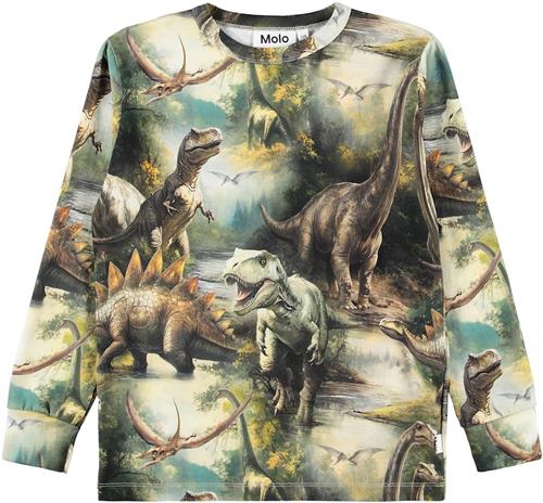 Molo Rill T-Shirts Long Sleeves Dino Harmony Dino Harmony 98 cm  Brun  98 cm  Drenge