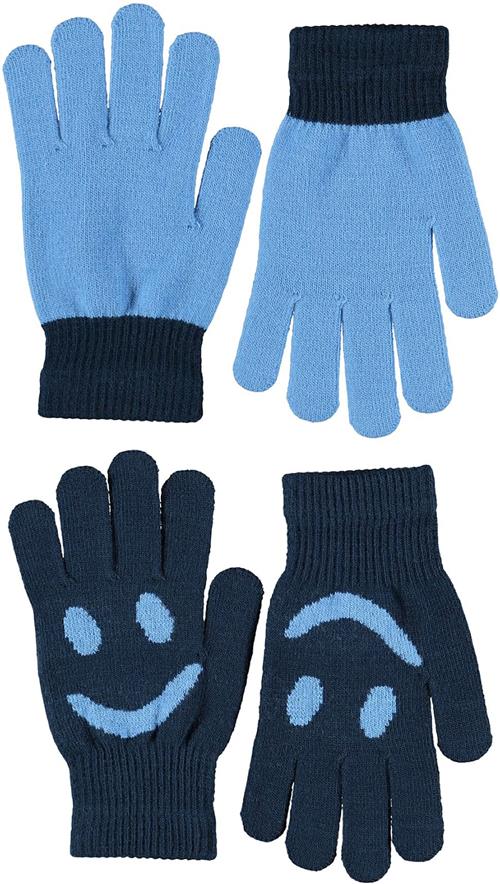 Molo Kello 2-pak Strikkede Handsker Navy Sky  Navy Sky 8-16 Y  Marineblå  8-16 år  Drenge