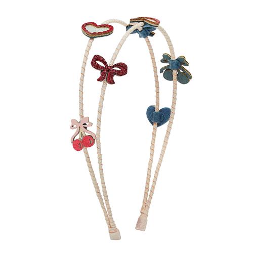 Mimi & Lula Double Alice Band - Fancy Cherries Fancy Cherries-One Size  Beige  One Size 3-8 Years Piger