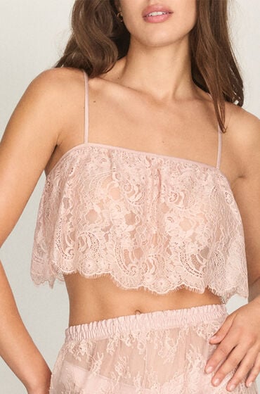 Hunkemöller Cami Short Allover Lace Legacy Lyserød