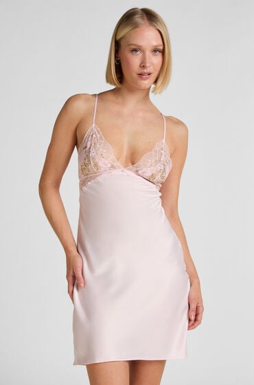 Hunkemöller Miri Satin Natskjole Lyserød
