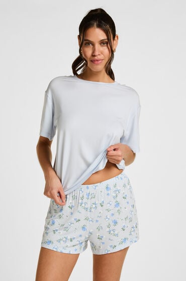 Hunkemöller Pyjamas Sæt Daisy Blå