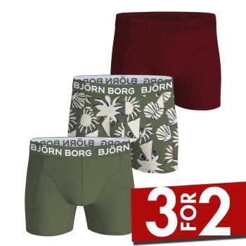 Björn Borg 3P Bamboo Cotton Boxers Rød/Grøn X-Large Herre