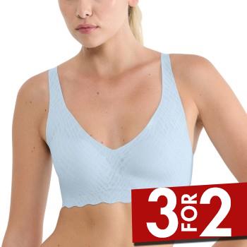 Sloggi BH ZERO Feel Bliss Soft Bra Lyseblå L+ Dame