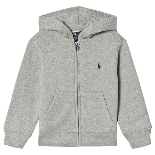 Ralph Lauren Hættetrøje Med Lynlås I Bomuldsfleece Dark Sport Heather 1.5 years (US 2)  Grå  88-93 cm  Drenge