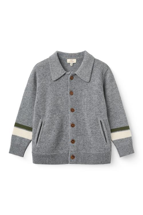Copenhagen Colors Cashmere High School Cardigan Grey Melange Comb-92 cm  Grå  92 cm  Drenge