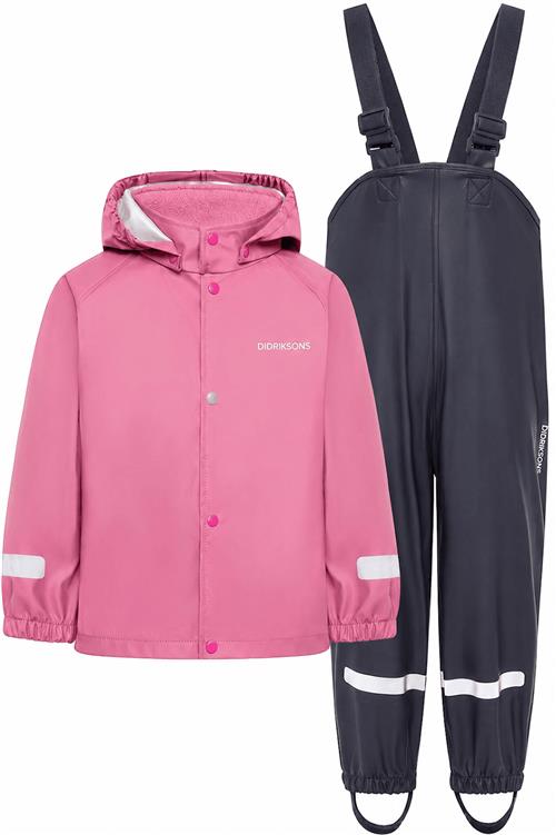 Didriksons Slaskeman Regnsæt Heather Pink  Heather Pink 120 cm  Lyserød  120 cm  Drenge, Piger