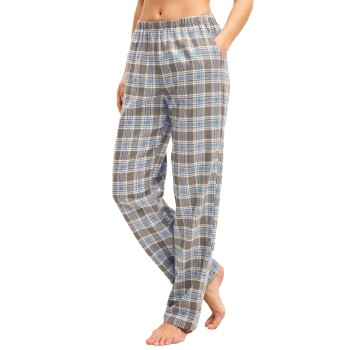 Calida Alpine Flannel Pyjama Pants Blå/Grå Medium Dame