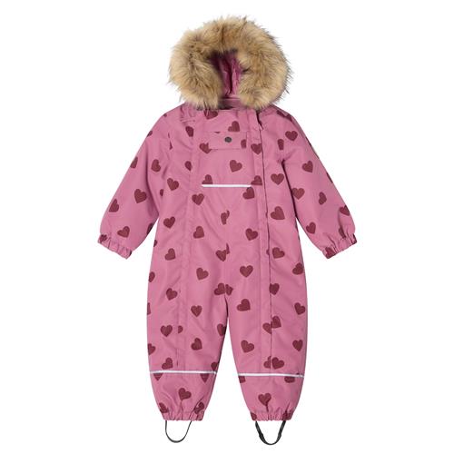Kuling Val D'Isere Vinteroveralls Mauve Hearts  Mauve Hearts-104 cm  Lyserød  104 cm  Drenge, Piger