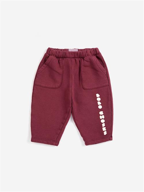 Bobo Choses Joggingbukser Burgundy Red  Burgundy Red 9 Months  Rød  9 måneder  Drenge, Piger