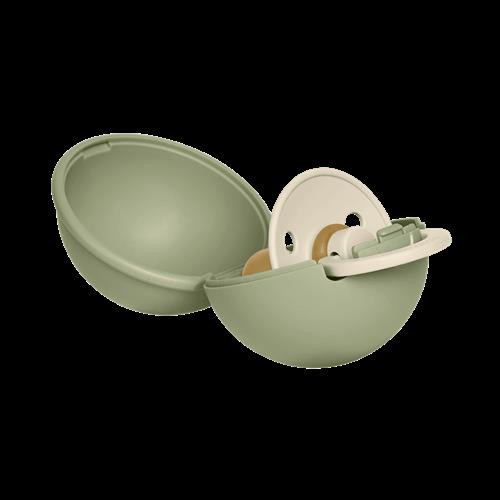 BIBS Colour Rund Latex-sut Med Mini-etui Ivory  Ivory 0-6 M  Hvid  0-6 måneder  Drenge, Piger