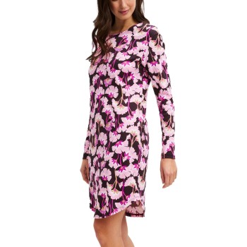 Calida Autumn Dreams Long Sleeve Nightshirt Rosa blomstret bomuld Large Dame