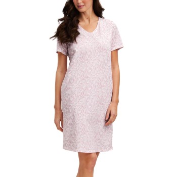 Calida Flower Nights Sleepshirt Rosa Mønster  bomuld Large Dame