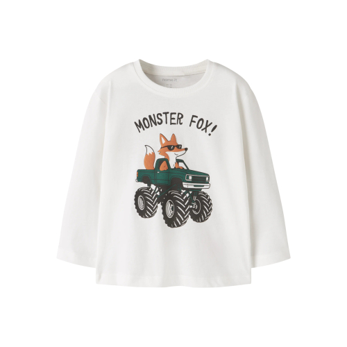 NAME IT Løs Langærmet Bluse Vagno Cloud Dancer Fox