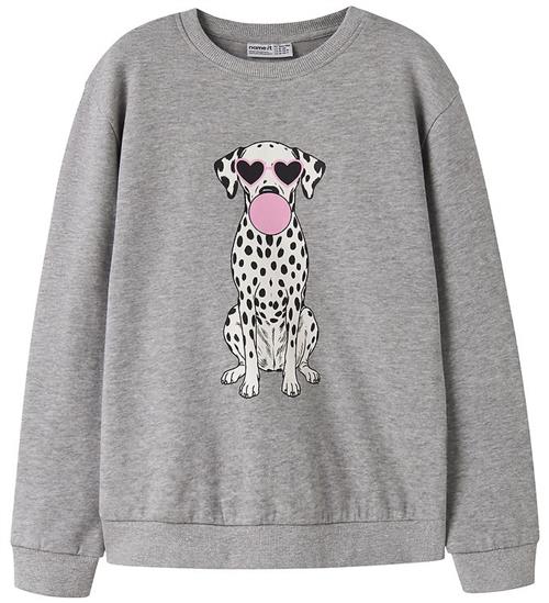 Name It Sweatshirt - NkfVasacha - Grey Melange/Bubble Dog
