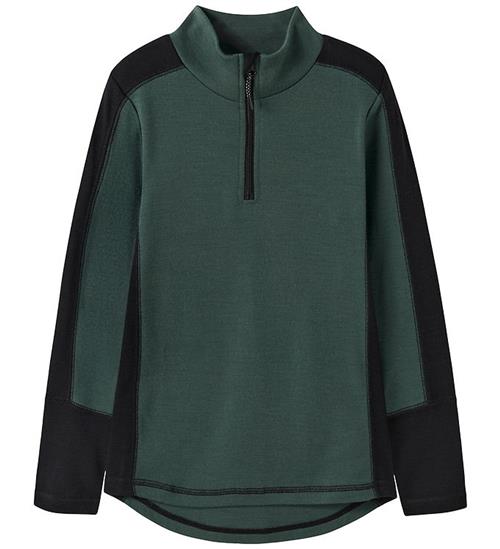 Name It Bluse m. Lynlås - Uld - NkmWillo - Jungle Green