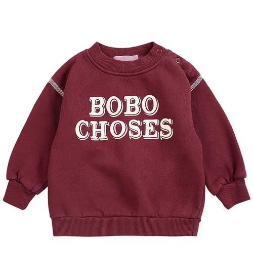 Bobo Choses Sweatshirt - Embossed - Burgundy Red m. Logo
