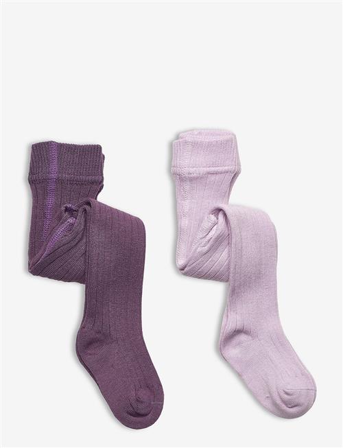 Minymo | Stocking - Solid Rib 2-Pack | 140-146
