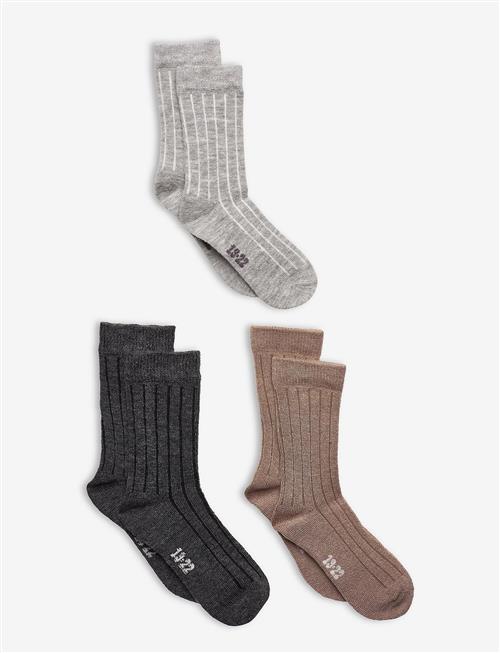 Minymo | Wool Socks - Rib 3-Pack | 19-22