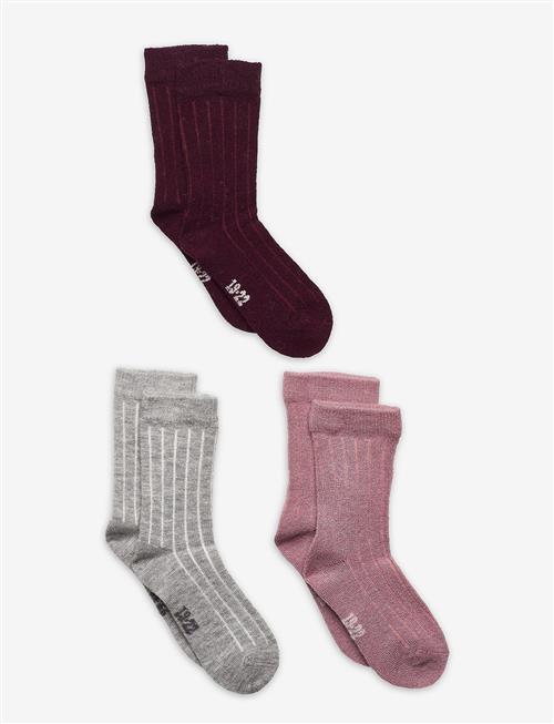 Minymo | Wool Socks - Rib 3-Pack | 19-22