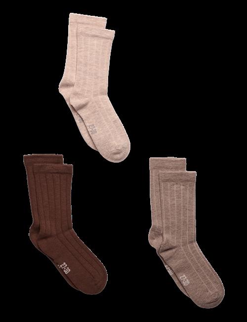 Minymo | Wool Socks - Rib 3-Pack | 23\26