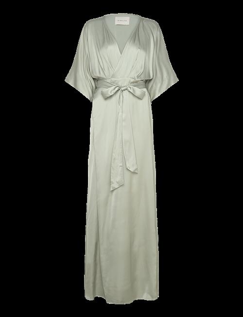 Malina | Lilly Wrap Satin Maxi Dress | M