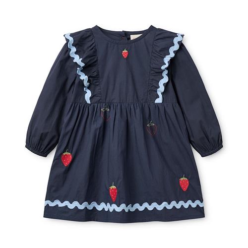 Flöss Hannah Kjole New Navy  New Navy 104 cm  Marineblå  104 cm  Piger