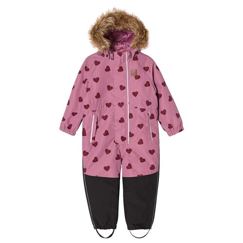 Kuling Chamonix Vinteroveralls Mauve Hearts  Mauve Hearts-122 cm  Lyserød  122 cm  Drenge, Piger