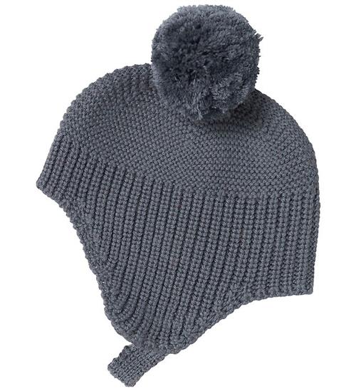 MarMar Babyhjelm - Uld/Bomuld - Aly Pompom - Rainstorm