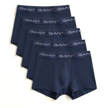 Gant 5P Basic Trunks Marine/Blå bomuld X-Large Herre