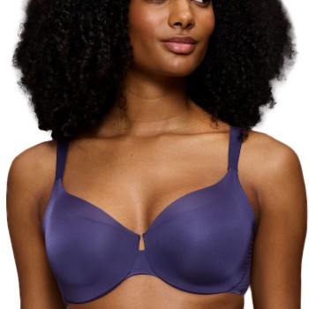 Triumph BH BMU Illusion Curve Minimizer Bra Mørkelilla G 75 Dame