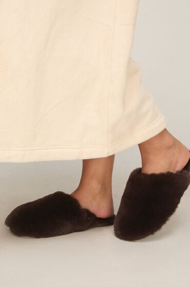 Hunkemöller Hjemmesko Faux Fur Brun