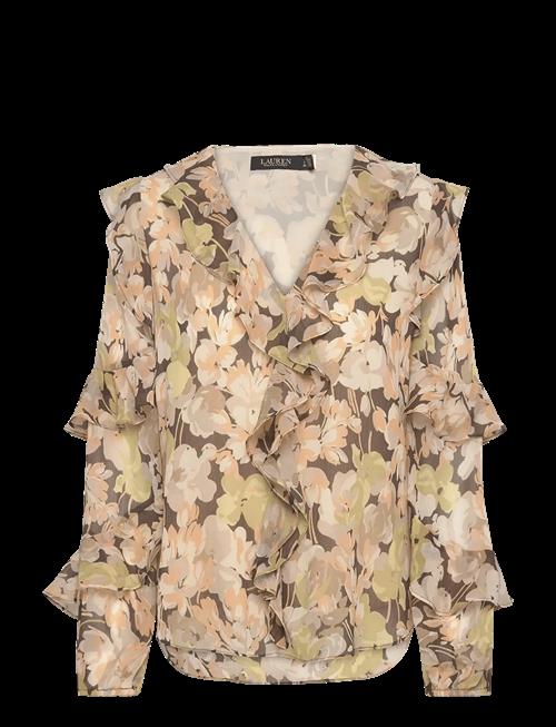Lauren Ralph Lauren | Floral Ruffle-Trim Georgette Blouse | M