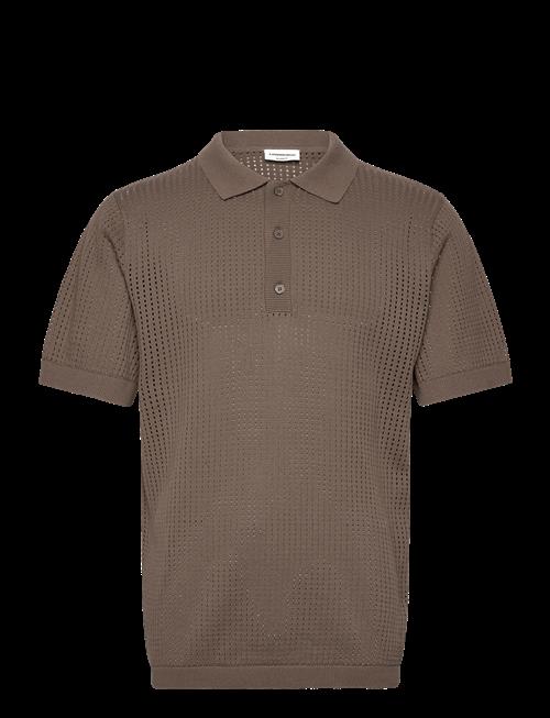 Lindbergh | Crochet Knitted S/S V-Neck Polo | S